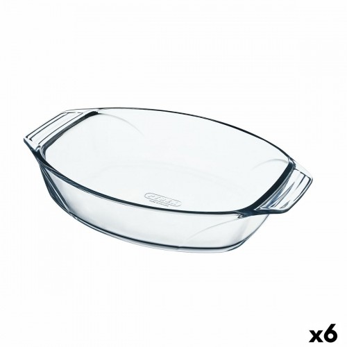 Oven Dish Pyrex Irresistible Transparent Glass Oval 35,1 x 24,1 x 6,9 cm (6 Units) image 1