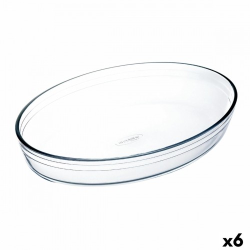 Krāsns Trauks Ô Cuisine   Ovāls 35 x 25 x 7 cm Caurspīdīgs Stikls (6 gb.) image 1