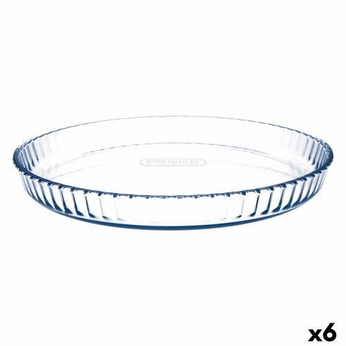 Cake Mould Pyrex Classic Vidrio Transparent Glass Flat Circular 31 x 31 x 4 cm 6 Units image 1