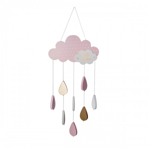 Cot Mobile Atmosphera Clouds Pink MDF Wood image 1