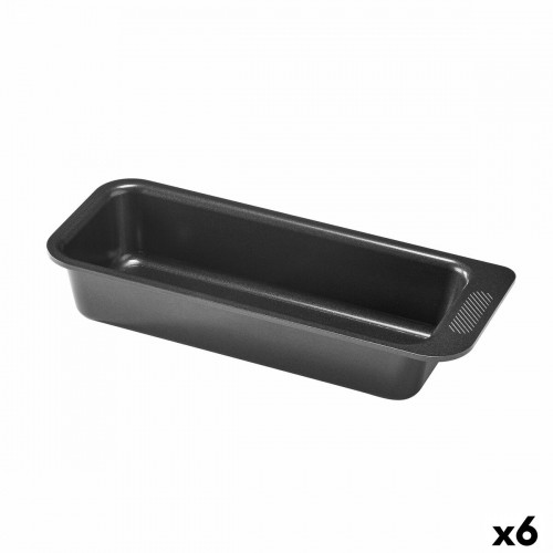 Oven Mould Pyrex Magic Rectangular Black Ø 26 cm (6 Units) image 1