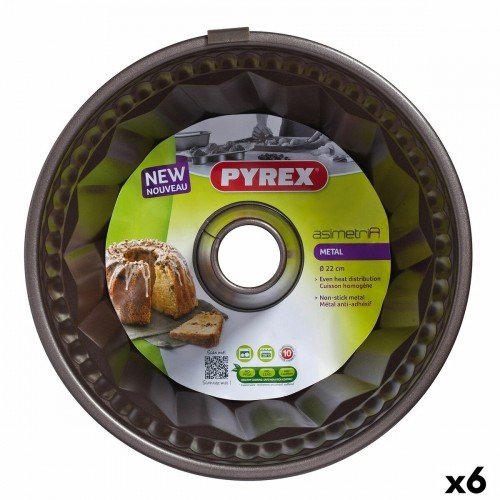 Форма для выпечки Pyrex Asimetria кольца Чёрный Металл 22 cm (6 штук) image 1