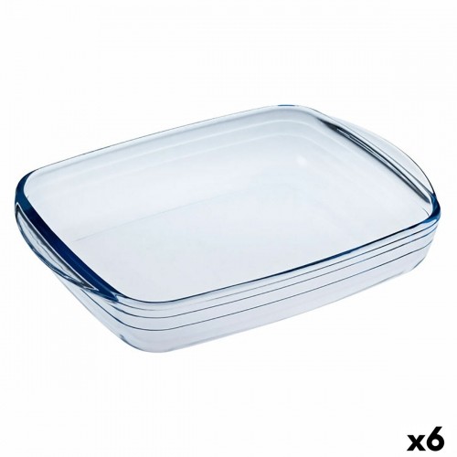Форма для выпечки Ô Cuisine Прямоугольный Прозрачный Cтекло 23 x 15 x 5 cm (6 штук) image 1