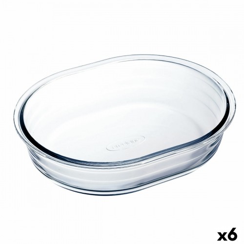 Cake Mould Ô Cuisine Ocuisine Vidrio Transparent Glass Oval 25 x 20 x 6 cm 6 Units image 1