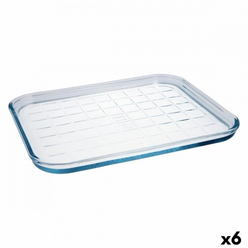 Krāsns Veidne Pyrex Classic Plakans 33 x 27 x 2 cm Caurspīdīgs Stikls (6 gb.) image 1