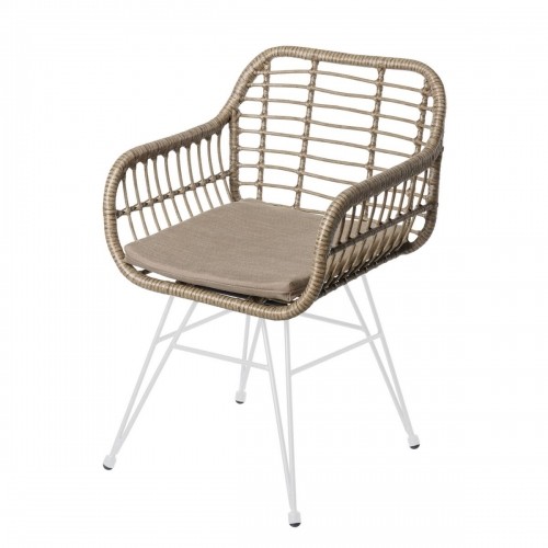 Garden chair Ariki 57 x 62 x 80 cm synthetic rattan Steel White image 1