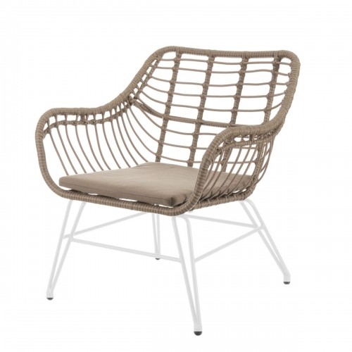 Garden chair Ariki 65 x 62 x 76 cm synthetic rattan Steel White image 1