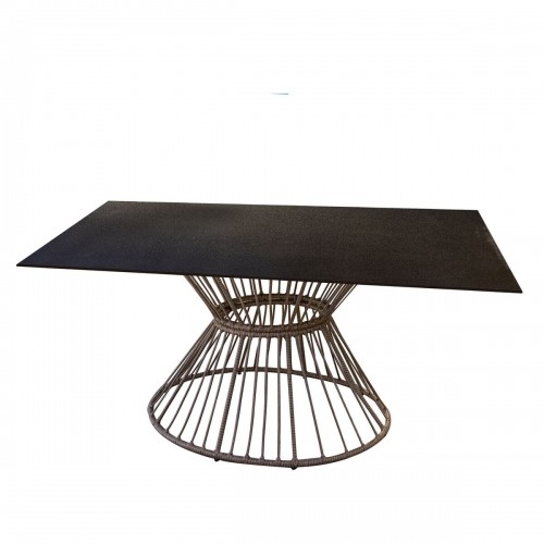 Dining Table Ariki 150 x 120 x 71,5 cm synthetic rattan Steel image 1