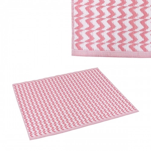 Outdoor rug Naxos Pink White polypropylene image 1