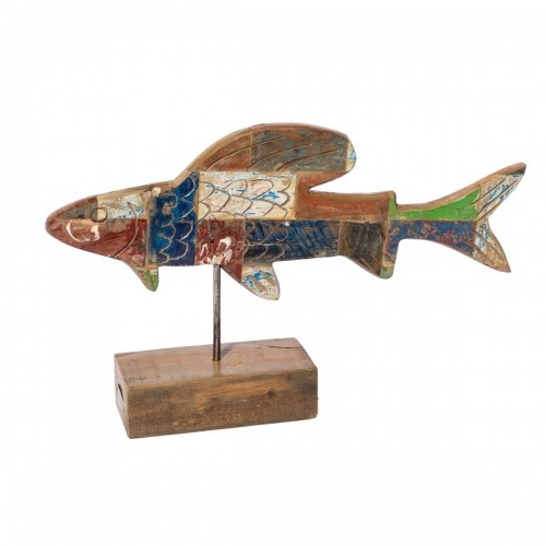 Bigbuy Home Декоративная фигура Calypso Рыба 51 x 13 x 28 cm Тик Разноцветный image 1