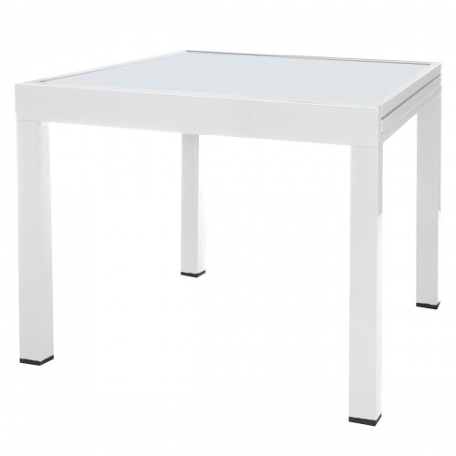 Expandable table Thais 90 x 90 x 74 cm Aluminium image 1