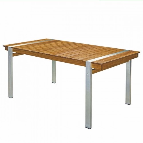 Dining Table Norah 220 x 100 x 74 cm Wood Stainless steel image 1