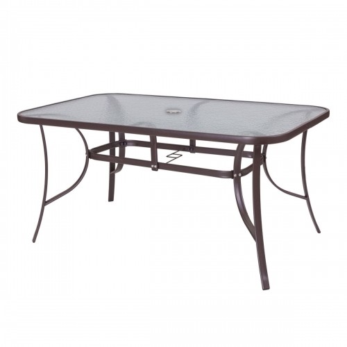 Dining Table Neila 150 x 90 x 72 cm Crystal Steel image 1