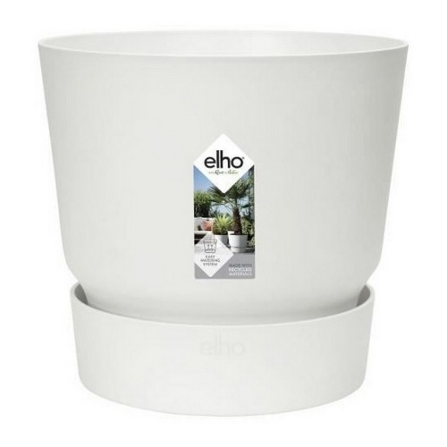 Plant pot with Dish Elho Greenville Ø 39 x 36,8 cm Circular White Plastic image 1