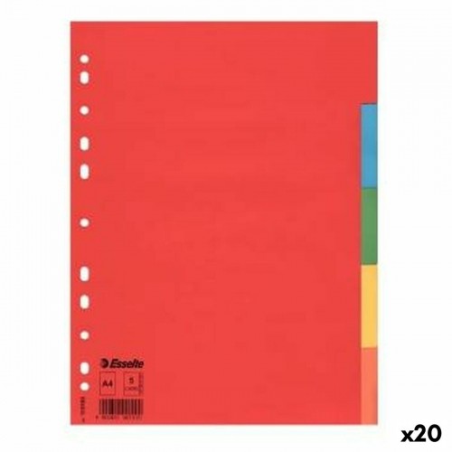 Разделители Esselte Разноцветный 5 листов A4 (20 штук) image 1