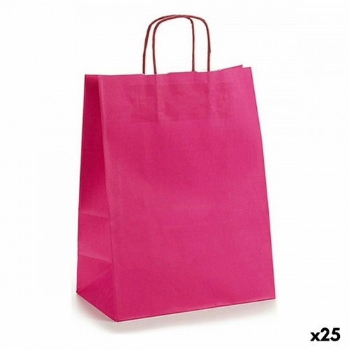 Paper Bag 24 x 12 x 40 cm Pink (25 Units) image 1