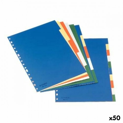 Separator set Esselte Multicolour A4 10 Sheets (50 Units) image 1