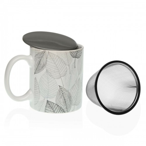 Чашка с заварочным фильтром Versa Gardee Листья Фарфор Керамика image 1