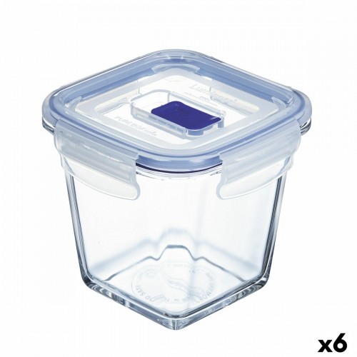 Hermētiska Pusdienu Kastīte Luminarc Pure Box Active 11,4 x 11,4 x 11 cm 750 ml Daudzkrāsains Stikls (6 gb.) image 1