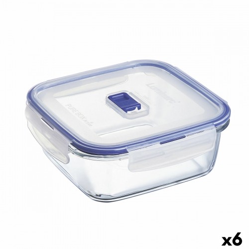 Hermetic Lunch Box Luminarc Pure Box Active 1,22 L Bicoloured Glass (6 Units) image 1