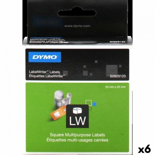 Laminated Tape Dymo LabelWriter White Labels 25 x 25 mm (6 Units) image 1