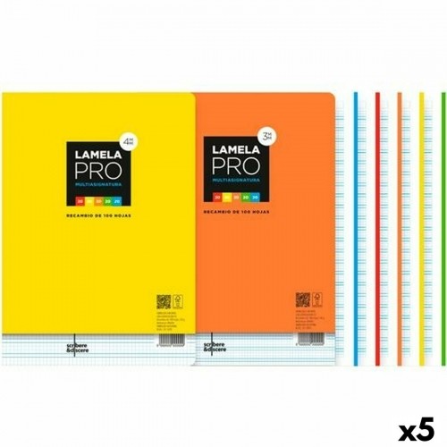 Replacement sheets Lamela Multicolour A4 100 Sheets 3 mm (5 Units) image 1