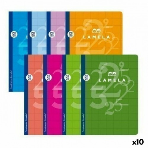 Notebook Lamela Multicolour Quarto (10 Units) image 1