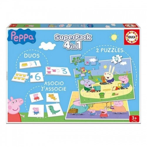 Образовательный набор Peppa Pig SuperPack 4 in 1 Educa image 1