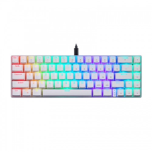 Mechanical gaming keyboard Motospeed CK67 RGB (white) image 1