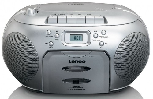 Portable stereo FM radio with CD and cassette player Lenco SCD420SI image 1