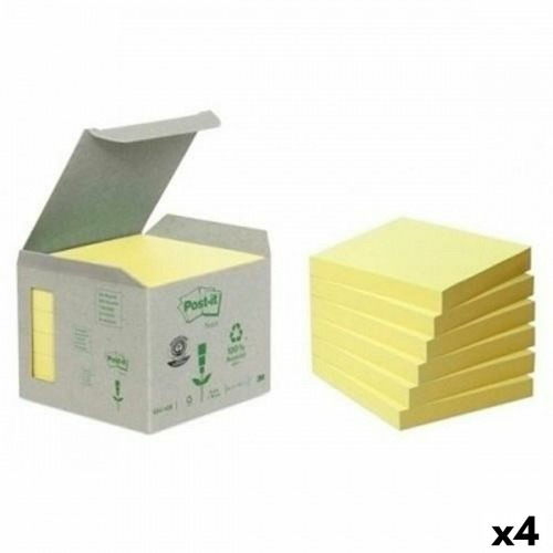 Set of Sticky Notes Post-it Yellow 6 Pieces 76 x 76 mm (4 Units) image 1