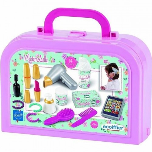 Bērnu Matu Kopšanas Komplekts Ecoiffier Retro Beauty Suitcase + 18 mēneši 14 Daļas image 1