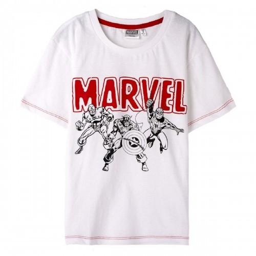 Child's Short Sleeve T-Shirt Marvel White image 1