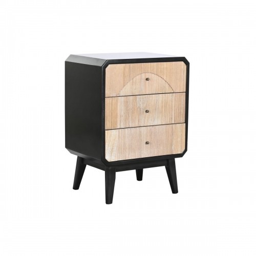 Nightstand DKD Home Decor 48 x 35 x 66 cm Natural Black Wood image 1