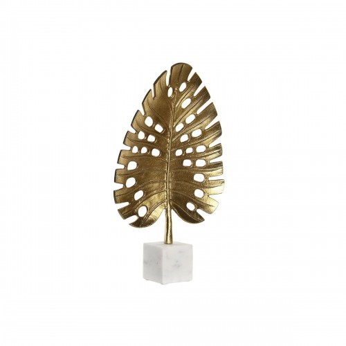 Decorative Figure DKD Home Decor 28 x 7,5 x 47 cm Golden White Tropical Leaf of a plant image 1