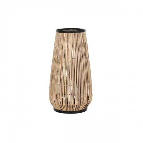 Vase DKD Home Decor Natural Black Metal Rattan 38 x 38 x 73 cm image 1