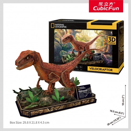 Cubicfun CUBIC FUN National Geographic 3D Puzle Velociraptors image 1