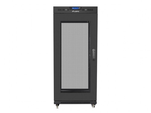 Lanberg Installation cabinet rack 19 27U 600x800 black, perforated door lcd (flat pack) image 1