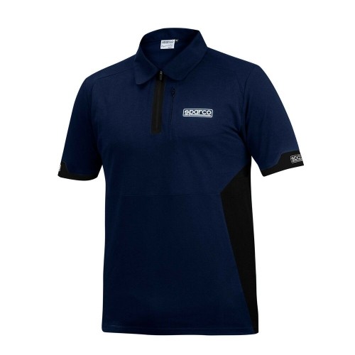 Men’s Short Sleeve Polo Shirt Sparco S01367BMNR2M Blue/Black M image 1