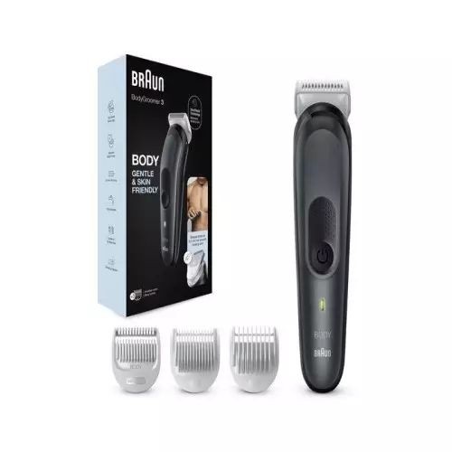 Braun  
         
       Body Groomer BG3340 Cordless and corded, Operating time (max) 80 min, NiMH, Black/Grey image 1