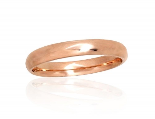 Золотое обручальное кольцо #1101090(Au-R), Красное Золото 585°, Размер: 18, 2.26 гр. image 1