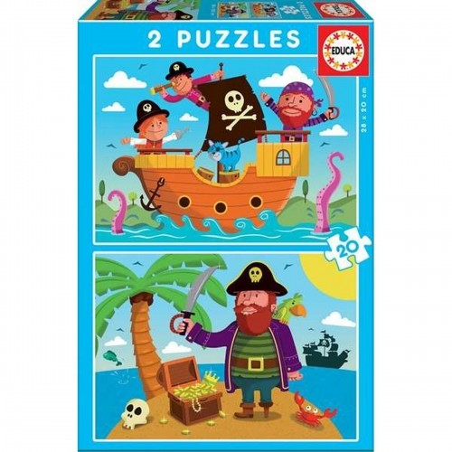 2-Puzzle Set Educa 20 Pieces Pirates image 1