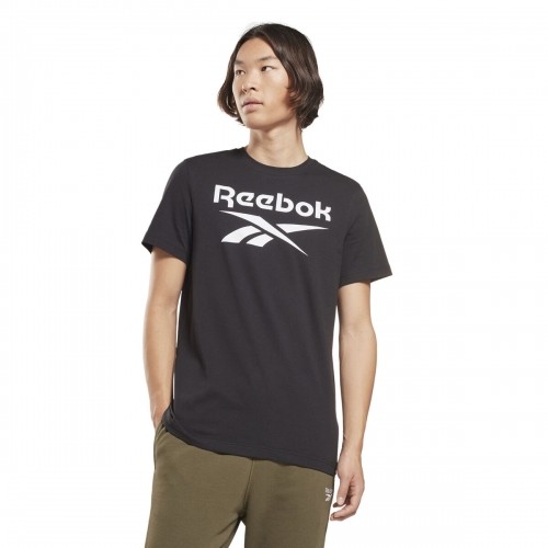 Men’s Short Sleeve T-Shirt Reebok BIG LOGO TEE HD4222 Black image 1