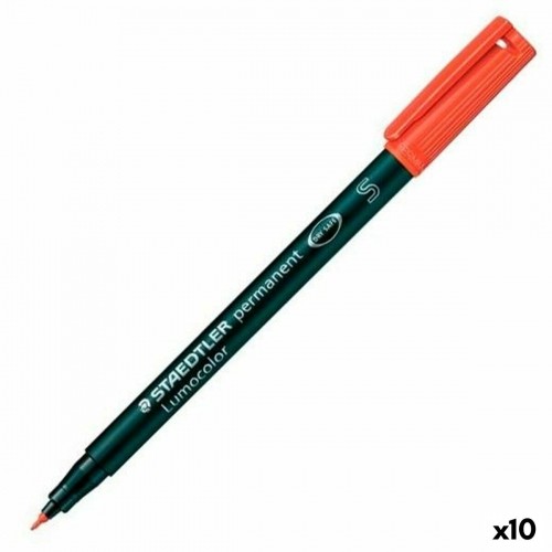 Permanent marker Staedtler Lumocolor 313-2 S Red (10 Units) image 1