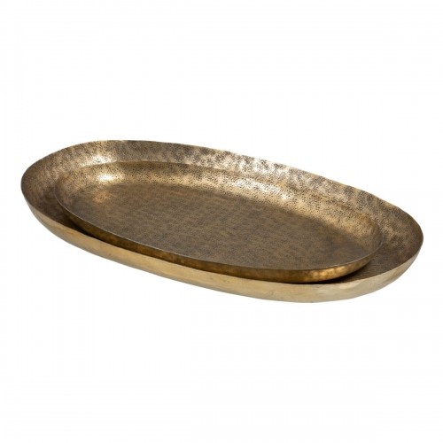 Snack tray 67 x 41 x 5 cm Golden Aluminium (2 Units) image 1
