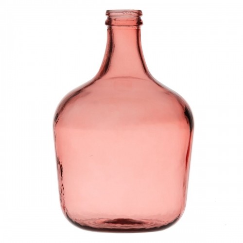 Bigbuy Home Декоративный графин Розовый переработанное стекло 27 x 27 x 42 cm image 1