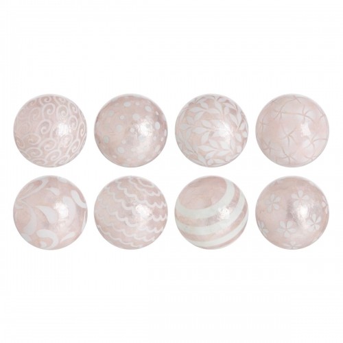 Bigbuy Home шары CAPIZ Декор Розовый 10 x 10 x 10 cm (8 штук) image 1