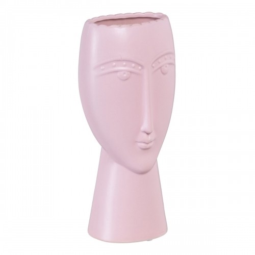 Planter 15 x 8,5 x 19 cm Face Ceramic Light mauve image 1