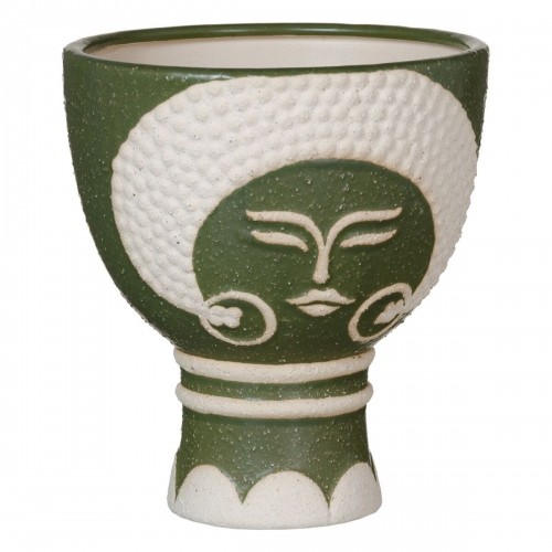 Planter Ceramic Green 19 x 19 x 22 cm image 1