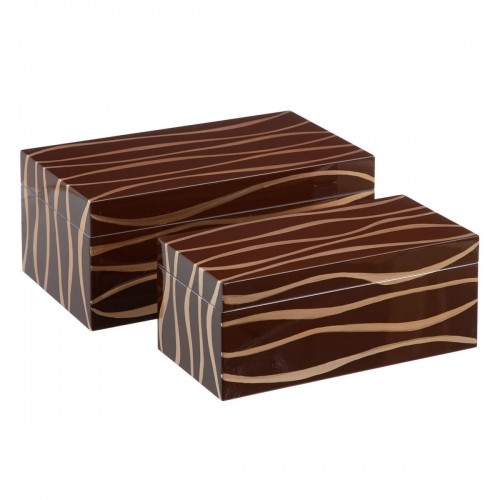 Decorative box 35 x 20 x 15 cm Zebra DMF (2 Units) image 1